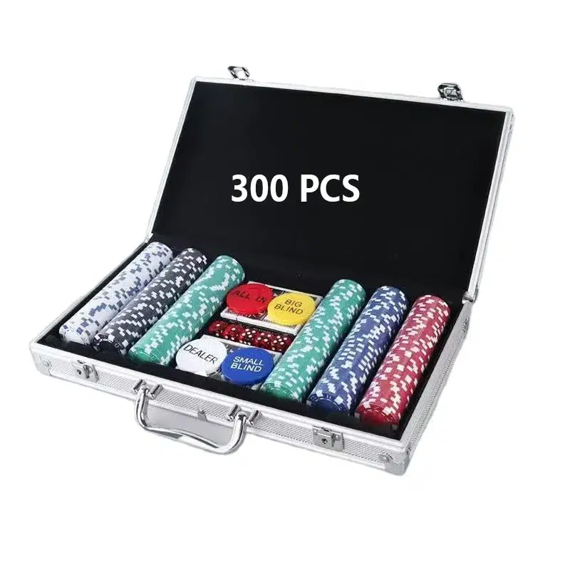 Customize Denomination Poker Chip Set 300 500 1000 Pcs14 gram Plastic poker chips set